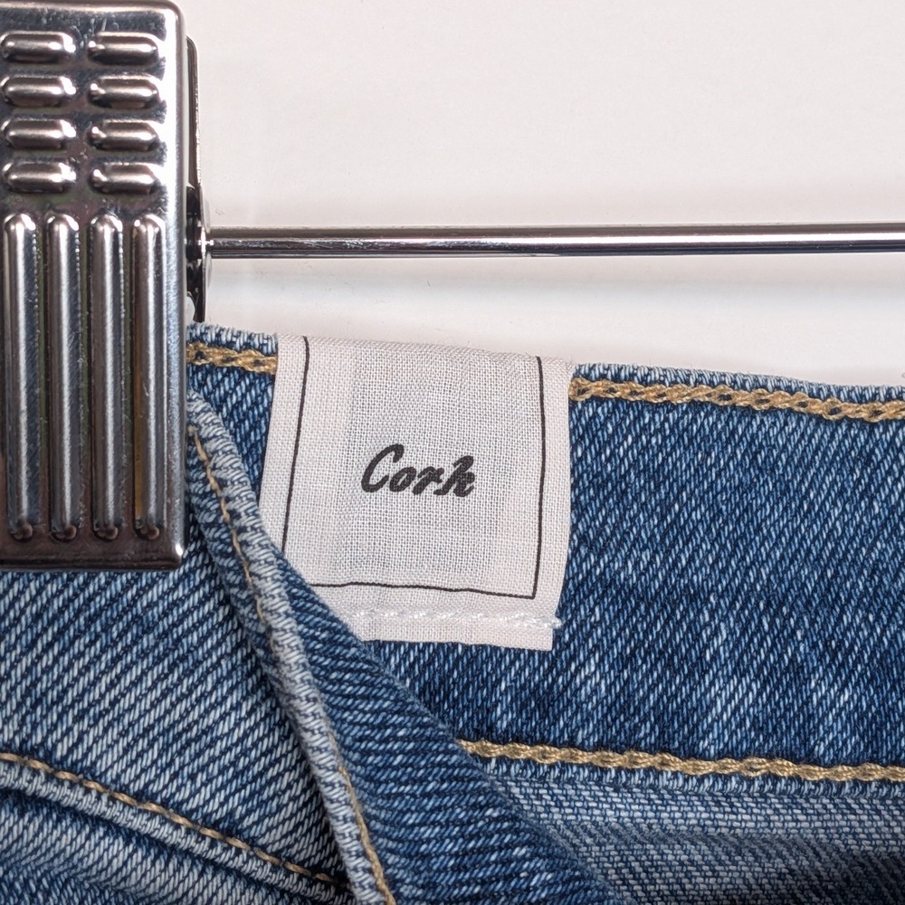 Frank & Eileen Cork Everyday Denim Slim Leg Raw Hem Jeans Antique Denim Blue 28 - Picture 8 of 10